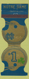 Matchbook Cover - Notre Dame Fighting Irish 1982 Schedule WNDU AM Radio Contour