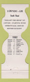 Matchbook Cover - Notre Dame Fighting Irish 1982 Schedule WNDU AM Radio Contour