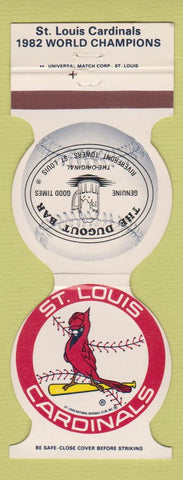 Matchbook Cover - St Louis Cardinals Dugout Bar MO 1983 Schedule Contour