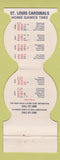 Matchbook Cover - St Louis Cardinals Dugout Bar MO 1983 Schedule Contour