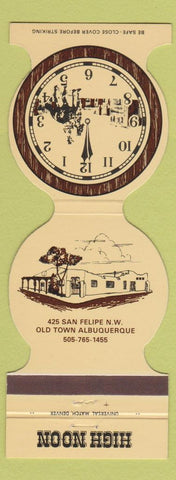 Matchbook Cover - High Noon Old Town Albuquerque NM Jewelite