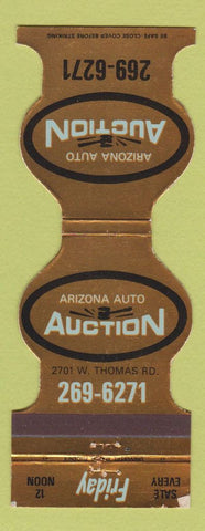 Matchbook Cover - Arizona Auto Auction Phoenix AZ WEAR Contour