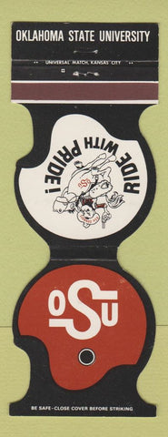 Matchbook Cover - Oklahoma State Cowboys 1980 Schedule Burns Paving OKC Contour