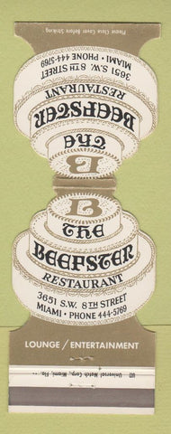 Matchbook Cover - Beefster Restaurant Miami FL Contour