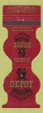 Matchbook Cover - Depot Restaurant South Miami FL Cameo