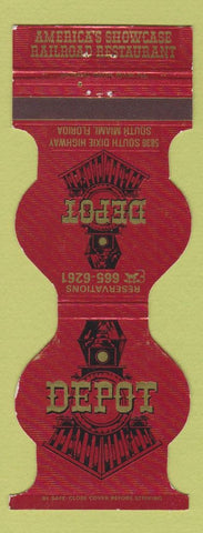 Matchbook Cover - Depot Restaurant South Miami FL Cameo