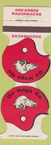 Matchbook Cover - Arkansas Razorbacks 1975 Schedule Little Rock AR Bank Jewelite