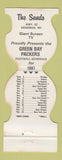 Matchbook Cover - Green Bay Packers 1981 Schedule Sands Kenosha WI Contour