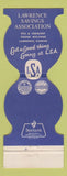 Matchbook Cover - Kansas Jayhawks Lawrence KS Bank Contour
