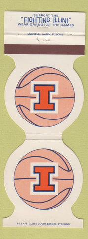 Matchbook Cover - Fighting Illini 1980 Basketball Schedule Champaign IL Contour