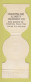 Matchbook Cover - Elkhart Brass Houston Fire Safety TX Contour