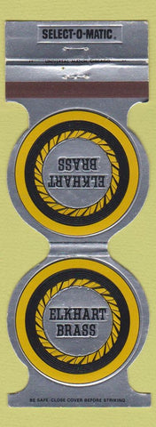 Matchbook Cover - Elkhart Brass Wilson Cousins Brampton ON Contour