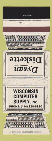 Matchbook Cover - Dyson Corp Computer Disk Wisconsin WI Contour