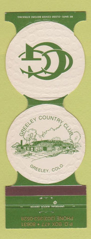 Matchbook Cover - Greeley Country Club Colorado Contour