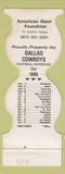 Matchbook Cover - Dallas Cowboys 1980 Schedule American Steel Fort Worth TX