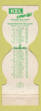Matchbook Cover - Washington Bullets Kool Cigarettes 1980 Schedule DC Contour