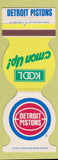 Matchbook Cover - Detroit Pistons Kool Cigarettes 1980 schedule Contour