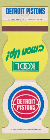 Matchbook Cover - Detroit Pistons Kool Cigarettes 1980 schedule Contour