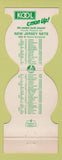 Matchbook Cover - New Jersey Nets Kool Cigarettes 1980 Schedule Contour