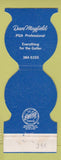Matchbook Cover - Jefferson Country Club Dave Mayfield PGA Pro Contour