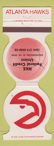 Matchbook Cover - Atlanta Hawks 1981 Schedule RKE Ravenswood WV Contour