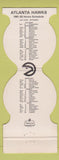Matchbook Cover - Atlanta Hawks 1981 Schedule RKE Ravenswood WV Contour