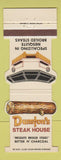 Matchbook Cover - Dunston's Steak House Dallas TX Jewelite