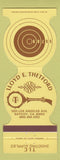 Matchbook Cover - Lloyd E Thetford Guns Saticoy CA Jewelite
