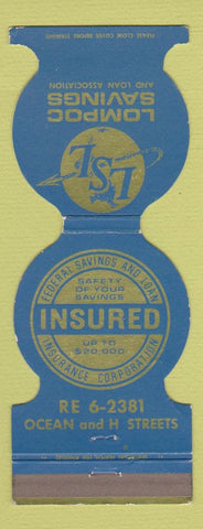Matchbook Cover - Lompoc Savings Loan CA Contour