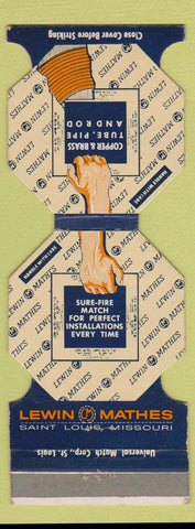 Matchbook Cover - Lewin Mathes Copper Brass St Louis MO Jewelite
