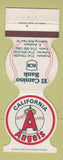 Matchbook Cover - California Angels El Camino Bank Anaheim 1981 Schedule Contour