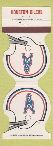 Matchbook Cover - Houston Oilers Universal Match Contour