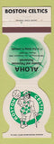Matchbook Cover - Boston Celtics Aloha Polynesian South Hingham MA 1980 schedule