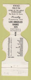 Matchbook Cover - Los Angeles Rams 1979 Schedule KWAO Radio Contour