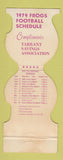 Matchbook Cover - TCU Horned Frogs 1979 Schedule Bank Contour