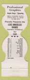Matchbook Cover Los Angeles Rams 1980 Schedule Pro Graphics Santa Ana CA Contour