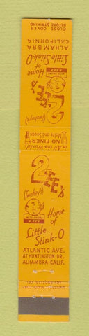 Matchbook Cover - 2 EE's Alhambra CA 10 Strike