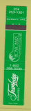 Matchbook Cover - Travel Lodge Winnipeg MB 12 Strike