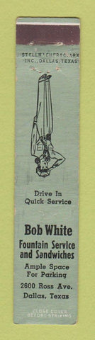 Matchbook Cover - Bob White Fountain Dallas TX girlie 12 Strike