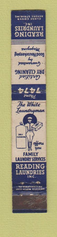 Matchbook Cover - Reading Laundry Dry Cleaning PA WEAR 10 Strike