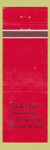 Matchbook Cover - Sands Motel Little Rock AR