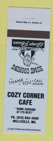 Matchbook Cover - Cozy Corner Cafe Wellsville MO BLUE