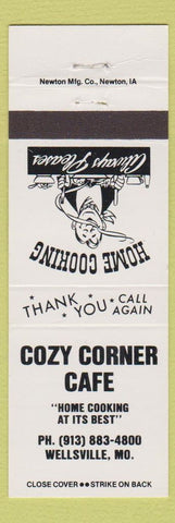 Matchbook Cover - Cozy Corner Cafe Wellsville MO WHITE