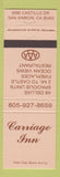 Matchbook Cover - Carriage Inn San Simeon CA