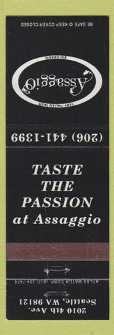 Matchbook Cover - Assaggio Italian Restaurant Seattle WA