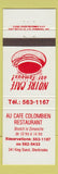 Matchbook Cover - Au Cafe Colombien Restaurant Sherbrooke QC