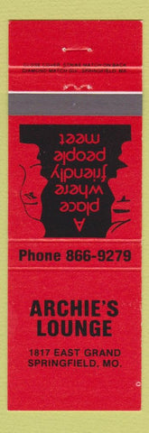 Matchbook Cover - Archie's Lounge Springfield MO
