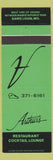 Matchbook Cover - Arthur's Restaurant St Louis MO