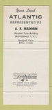 Matchbook Cover - Atlantic Lubricants Waxes Philadelphia PA WEAR 30 Strike