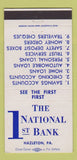 Matchbook Cover - 1st National Bank Hazleton PA 30 Strike